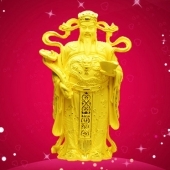 純金財(cái)神擺件定制、絨沙金財(cái)神工藝品擺件定做批發(fā)