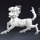 純銀麒麟擺件、吉祥瑞意麒麟純銀擺件