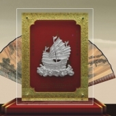 一帆風順純銀屏風