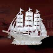 前程萬里滿載而歸純銀帆船擺件禮品定購(gòu)個(gè)性定制定做